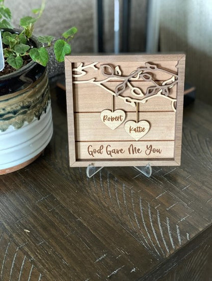 Couple Wood Sign